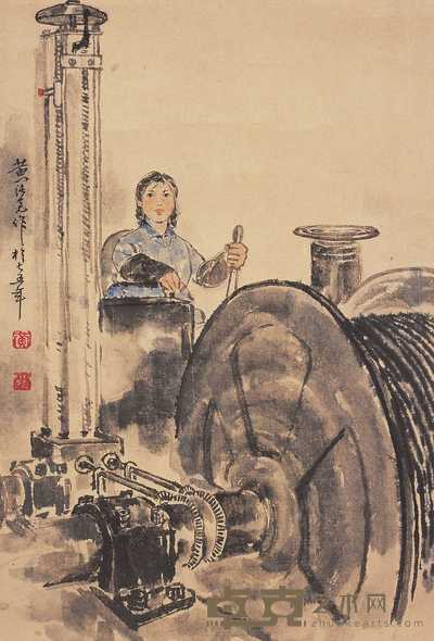 黄纯尧 1975年作 人物 镜心 36.7×24.5cm